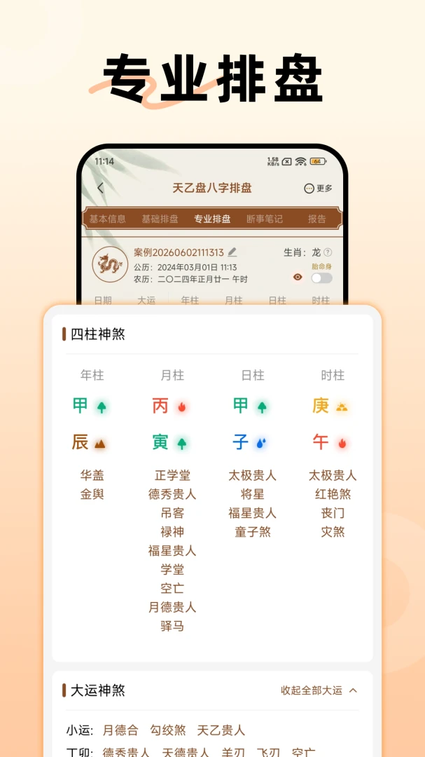 天乙盘八字排盘软件(国学排盘工具) 天乙盘八字排盘软件(国学排盘工具)